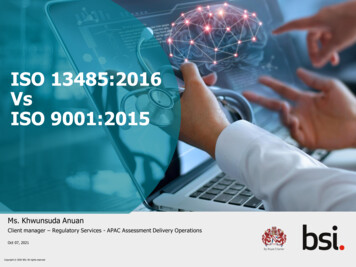 ISO 13485:2016 Vs ISO 9001:2015 - Bsigroup 