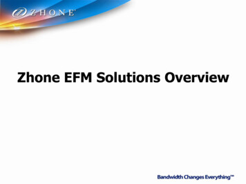 Zhone EFM Solutions Overview - SipTelcom