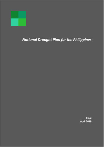 National Drought Plan For The Philippines