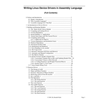 Writing Linux Device Drivers In Assembly Language