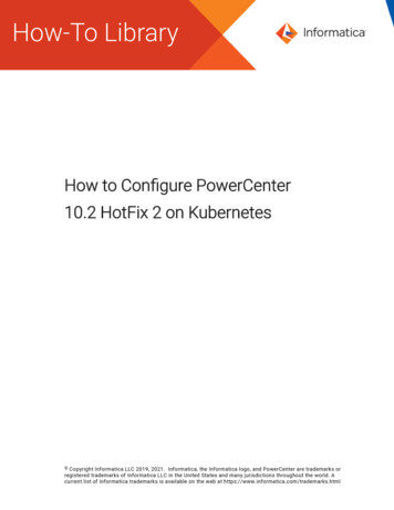 10.2 HotFix 2 On Kubernetes How To Configure PowerCenter