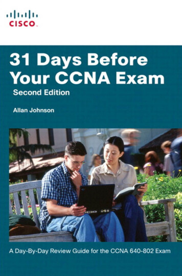 31 Days Before Your CCNA Exam - Pearsoncmg 