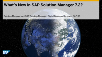 What's New In SAP Solution Manager 7.2?