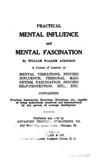 Practical Mental Influence And Mental Fascination - IAPSOP