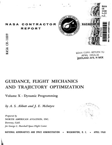 Guidance, Flight Mechanics And Trajectory Optimization - Nasa