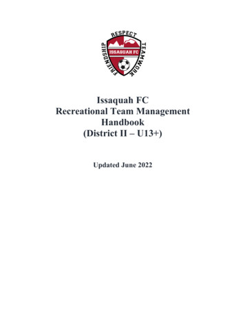 2022 Issaquah FC Recreational Team Management Handbook