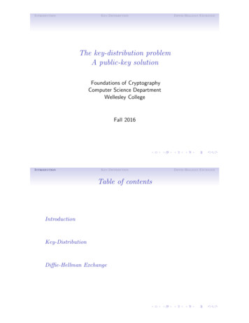 The Key-distribution Problem A Public-key Solution - Wellesley College