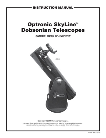 SkyLine Dobsonian Telescopes Instruction Manual