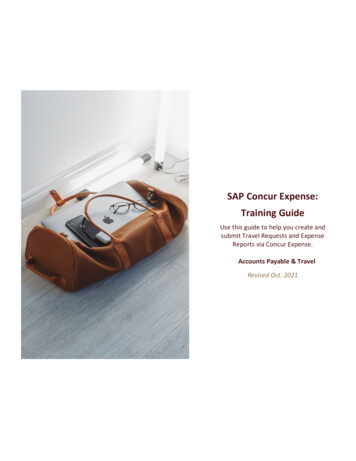 SAP Concur Expense: Training Guide - Texas State University