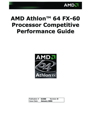 Mobile AMD Athlon(tm) 64 Processor FX-53 Competitive Performance Guide