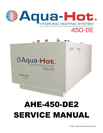 AHE-450-DE2 SERVICE MANUAL - Aqua-Hot