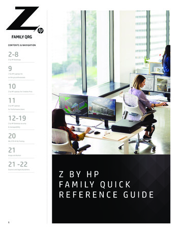 21 -22 Z By Hp Family Quick Reference Guide