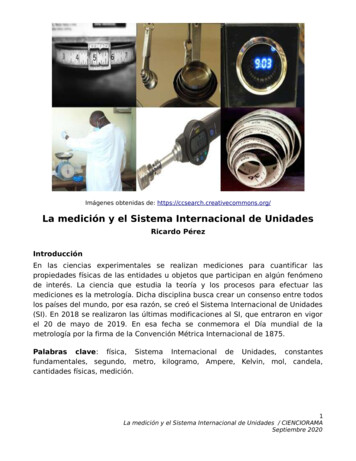 La Medición Y El Sistema Internacional De Unidades - UNAM