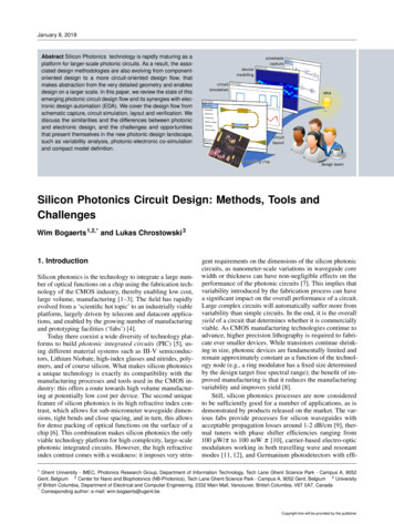 Silicon Photonics Circuit Design: Methods, Tools And Challenges