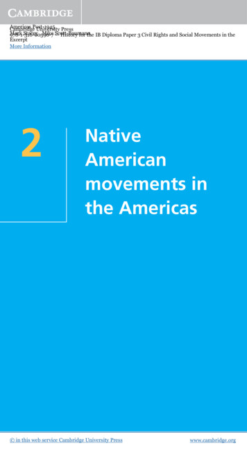 The Americas American Native - Cambridge University Press & Assessment
