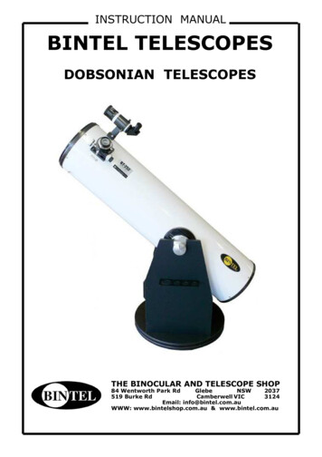 Instruction Manual 1 Bintel Telescopes