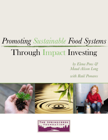 Promoting Sustainable Food Systems - Council On Foundations