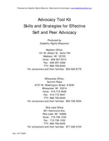 Advocacy Tool Kit - BrainLine