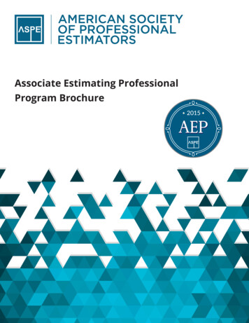 Associate Estimating Professional Program Brochure