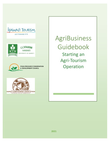 AgriBusiness Guidebook - Hawaii Tourism Authority