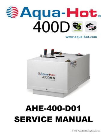 AHE-400-D01 SERVICE MANUAL - Aqua-Hot