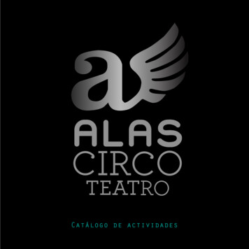 Catálogo De Actividades Alas Circo Teatro Nuestro Equipo. ¿Qué .