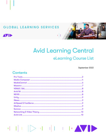 Avid Learning Central - Avid Technology