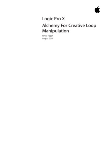 Logic Pro X Alchemy For Creative Loop Manipulation - Apple Inc.