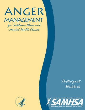 Anger Management For Substance Abuse And Mental Health Clients .