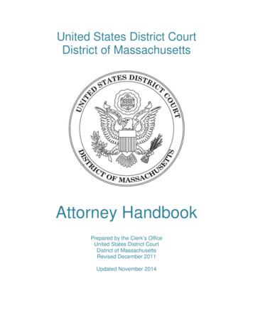Attorney Handbook - United States District Court For The District Of .