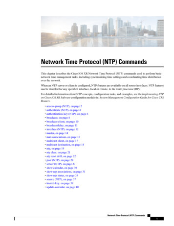 Network Time Protocol (NTP) Commands - Cisco