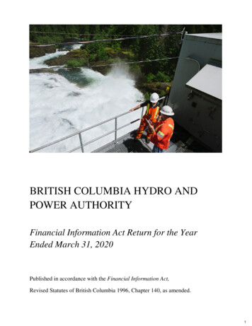 British Columbia Hydro And Power Authority