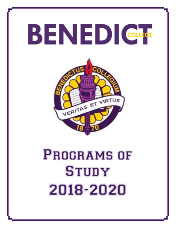 Programs Of Study 2018-2020 - Benedict College