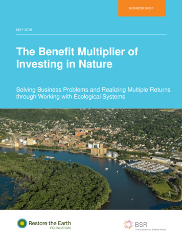 The Benefit Multiplier Of Investing In Nature - BSR