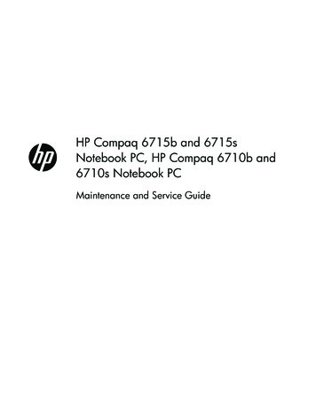 HP Compaq 6715b And 6715s Notebook PC, HP Compaq 6710b And 6710s .