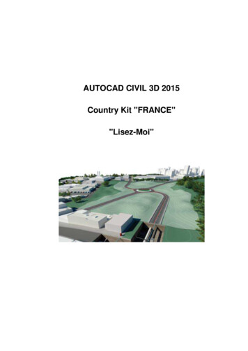 AUTOCAD CIVIL 3D 2015 Country Kit FRANCE Lisez-Moi