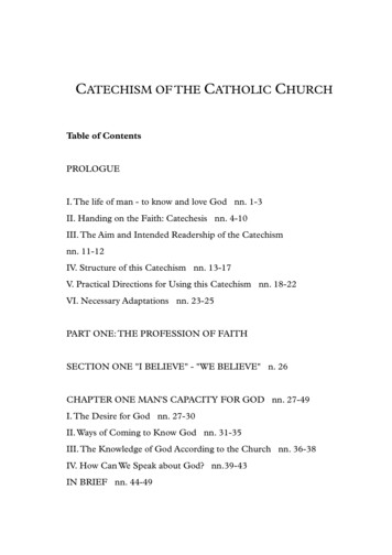 Catechism Of The Catholic Church - Turnback To God