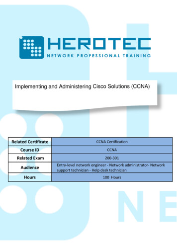 Implementing And Administering Cisco Solut Ons ( NA) - HeroTec