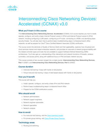 Interconnecting Cisco Networking Devices: Accelerated (CCNAX) V3