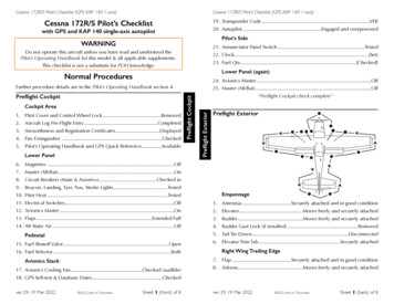 Cessna 172R:S Pilot's Checklist - Flyjohn 