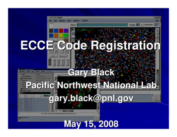 ECCE Code Registration - Pacific Northwest National Laboratory