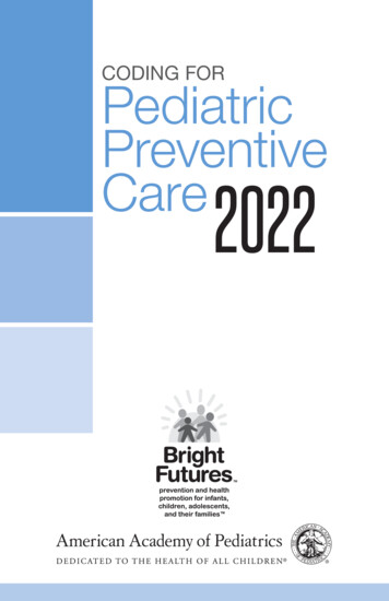 CODING FOR Pediatric Preventive Care2022 - AAP