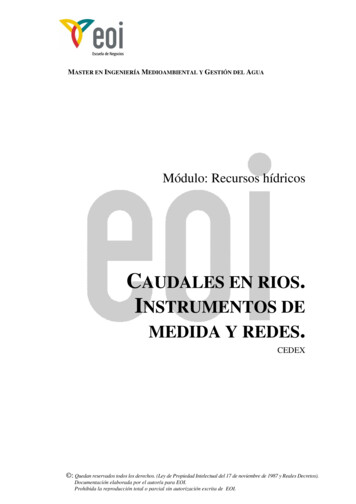 Caudales En Rios Instrumentos De Medida Y Redes - Eoi