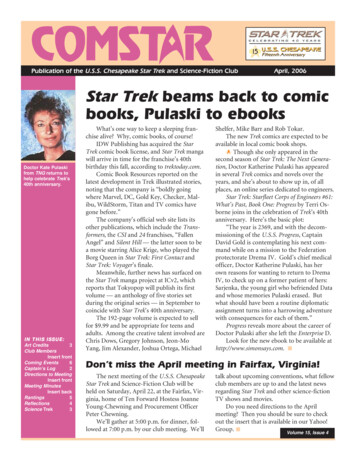 Publication Of The U.S.S. Chesapeake Star Trek And Science-Fiction Club .