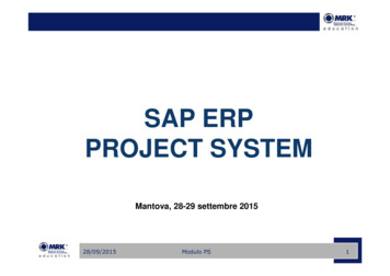 SAP ERP PROJECT SYSTEM - Altervista