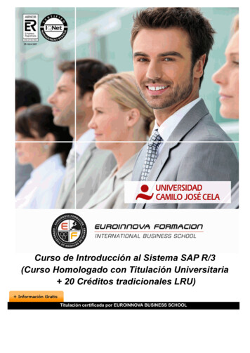 Curso De Introducción Al Sistema SAP R/3 (Curso Homologado Con .