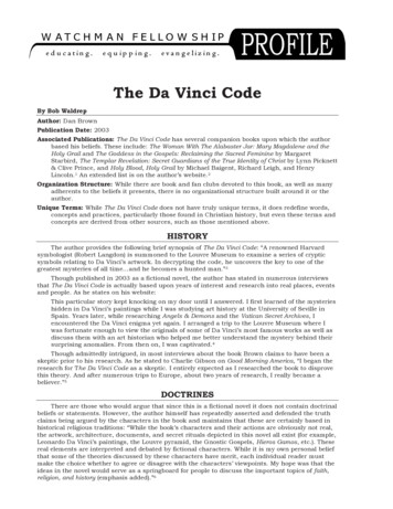 The Da Vinci Code Profile - Watchman Fellowship