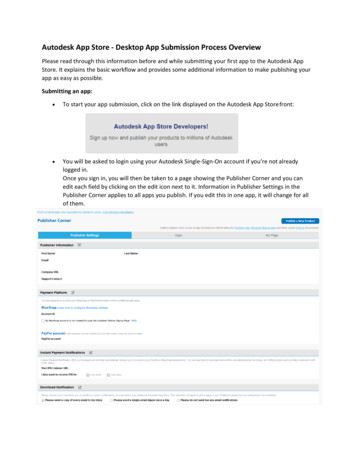 Autodesk App Store - Desktop App Submission Process Overview