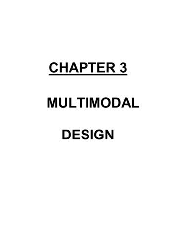CHAPTER 3 MULTIMODAL DESIGN - Tennessee