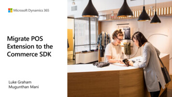 Migrate POS Extension To The Commerce SDK - Microsoft Dynamics